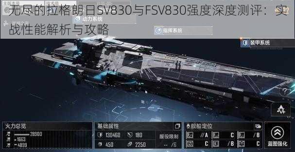 无尽的拉格朗日SV830与FSV830强度深度测评：实战性能解析与攻略