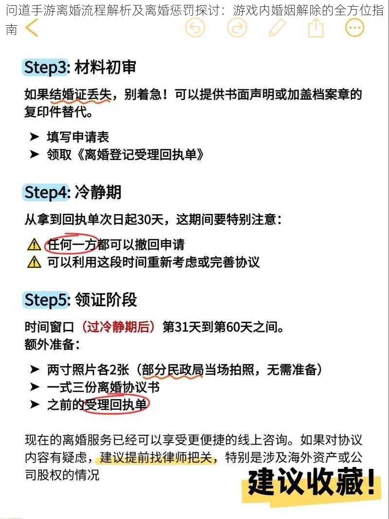 问道手游离婚流程解析及离婚惩罚探讨：游戏内婚姻解除的全方位指南