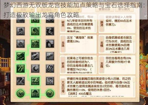 梦幻西游无双版龙宫技能加点策略与宝石选择指南：打造极致输出龙宫角色攻略