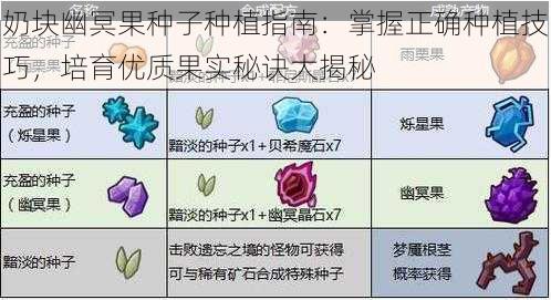 奶块幽冥果种子种植指南：掌握正确种植技巧，培育优质果实秘诀大揭秘