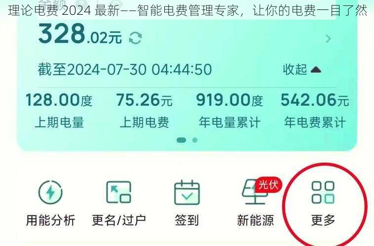 理论电费 2024 最新——智能电费管理专家，让你的电费一目了然