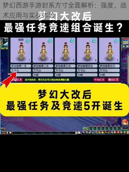 梦幻西游手游封系方寸全面解析：强度、战术应用与实战体验