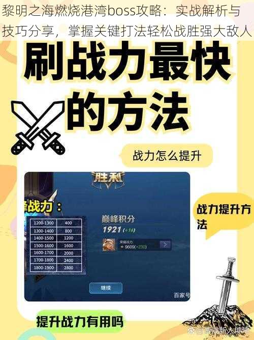 黎明之海燃烧港湾boss攻略：实战解析与技巧分享，掌握关键打法轻松战胜强大敌人