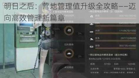 明日之后：营地管理值升级全攻略——迈向高效管理新篇章