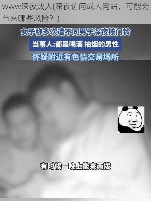 www深夜成人(深夜访问成人网站，可能会带来哪些风险？)