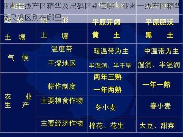 亚洲一线产区精华及尺码区别在哪、亚洲一线产区精华及尺码区别在哪里？