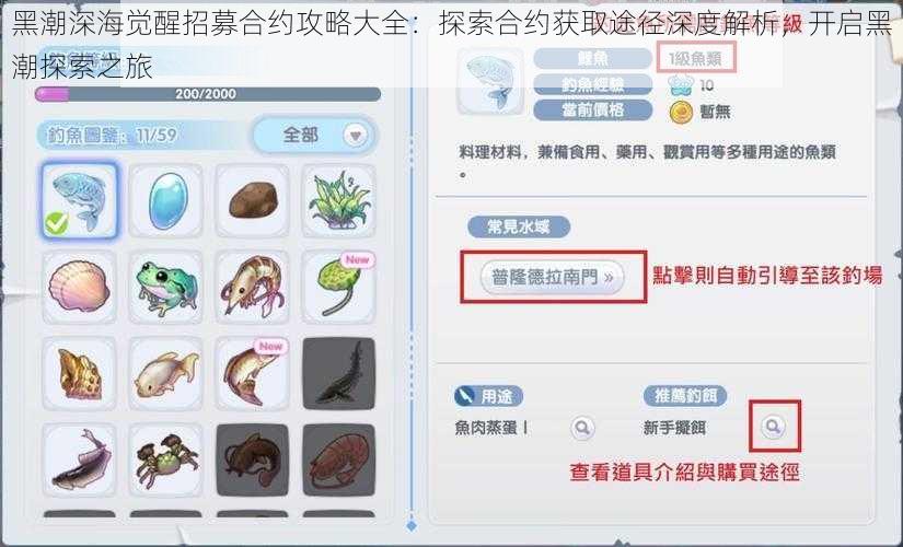 黑潮深海觉醒招募合约攻略大全：探索合约获取途径深度解析，开启黑潮探索之旅