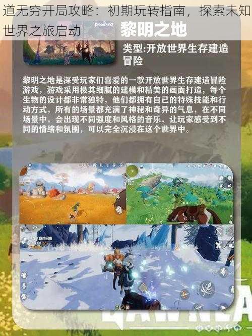 道无穷开局攻略：初期玩转指南，探索未知世界之旅启动