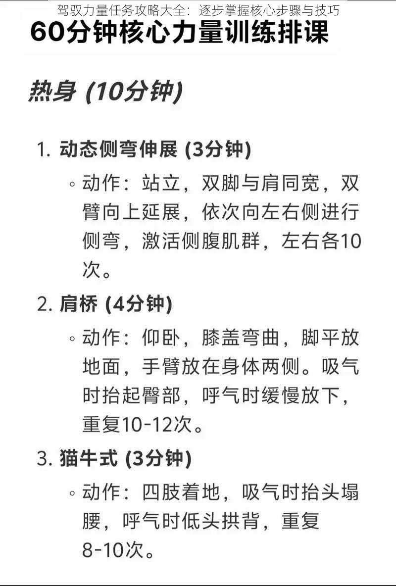 驾驭力量任务攻略大全：逐步掌握核心步骤与技巧