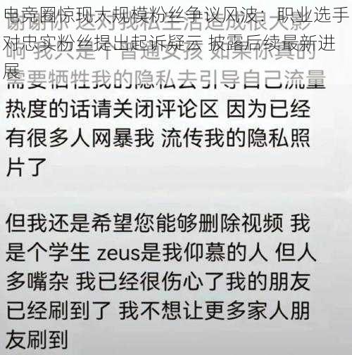 电竞圈惊现大规模粉丝争议风波：职业选手对忠实粉丝提出起诉疑云 披露后续最新进展