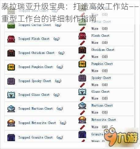 泰拉瑞亚升级宝典：打造高效工作站——重型工作台的详细制作指南