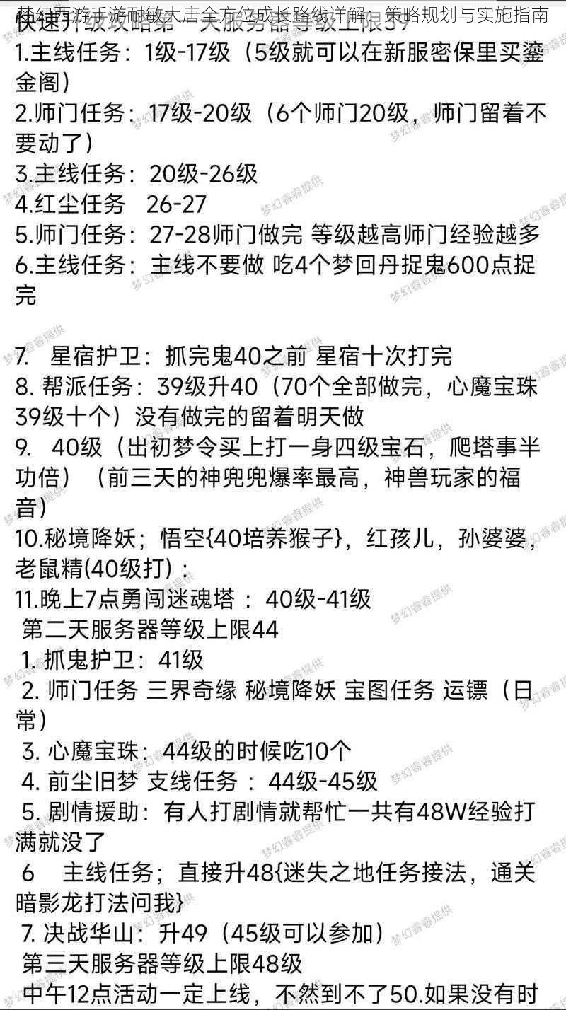 梦幻西游手游耐敏大唐全方位成长路线详解：策略规划与实施指南