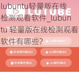 lubuntu轻量版在线检测观看软件_lubuntu 轻量版在线检测观看软件有哪些？