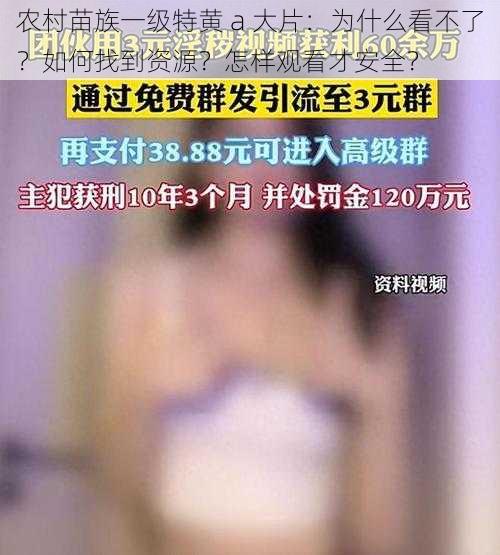 农村苗族一级特黄 a 大片：为什么看不了？如何找到资源？怎样观看才安全？