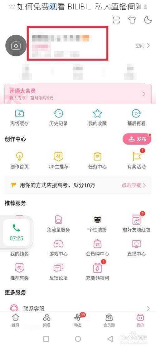 如何免费观看 BILIBILI 私人直播间？