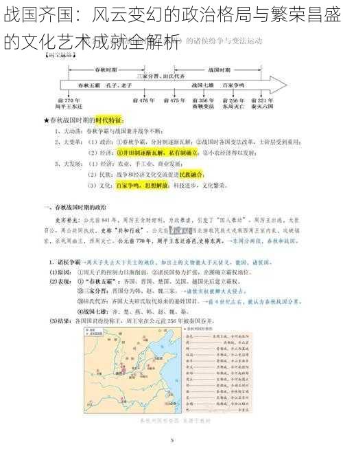 战国齐国：风云变幻的政治格局与繁荣昌盛的文化艺术成就全解析