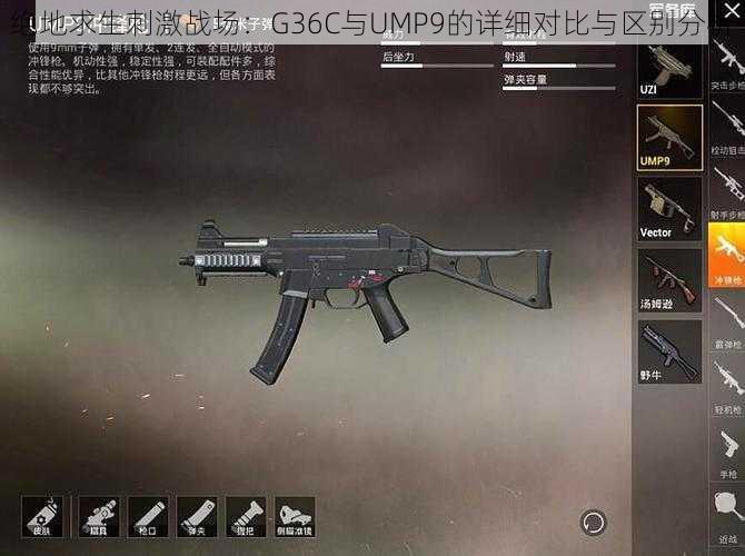 绝地求生刺激战场：G36C与UMP9的详细对比与区别分析