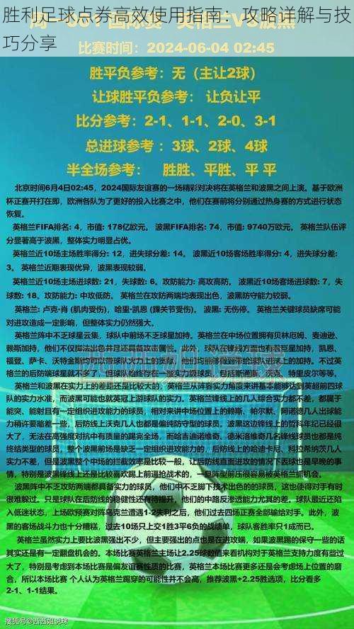 胜利足球点券高效使用指南：攻略详解与技巧分享