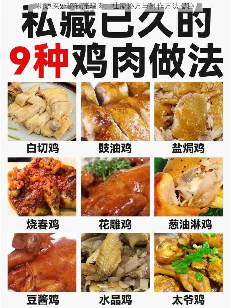 桃源深处秘制腌鸡肉：独家秘方与制作方法揭秘